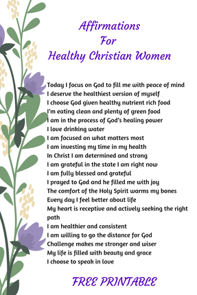 weight loss affirmations for christians